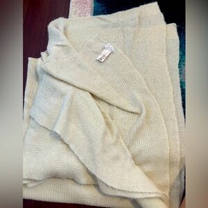 Free People Cream Blanket Scarf